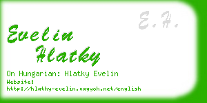 evelin hlatky business card